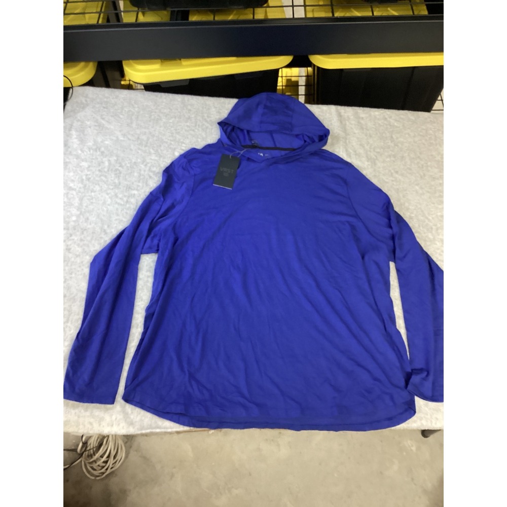 VRST Mens Essential Hoodie Bright Blue XXL‎ Lightweight Performance UPF 30+ NEW.